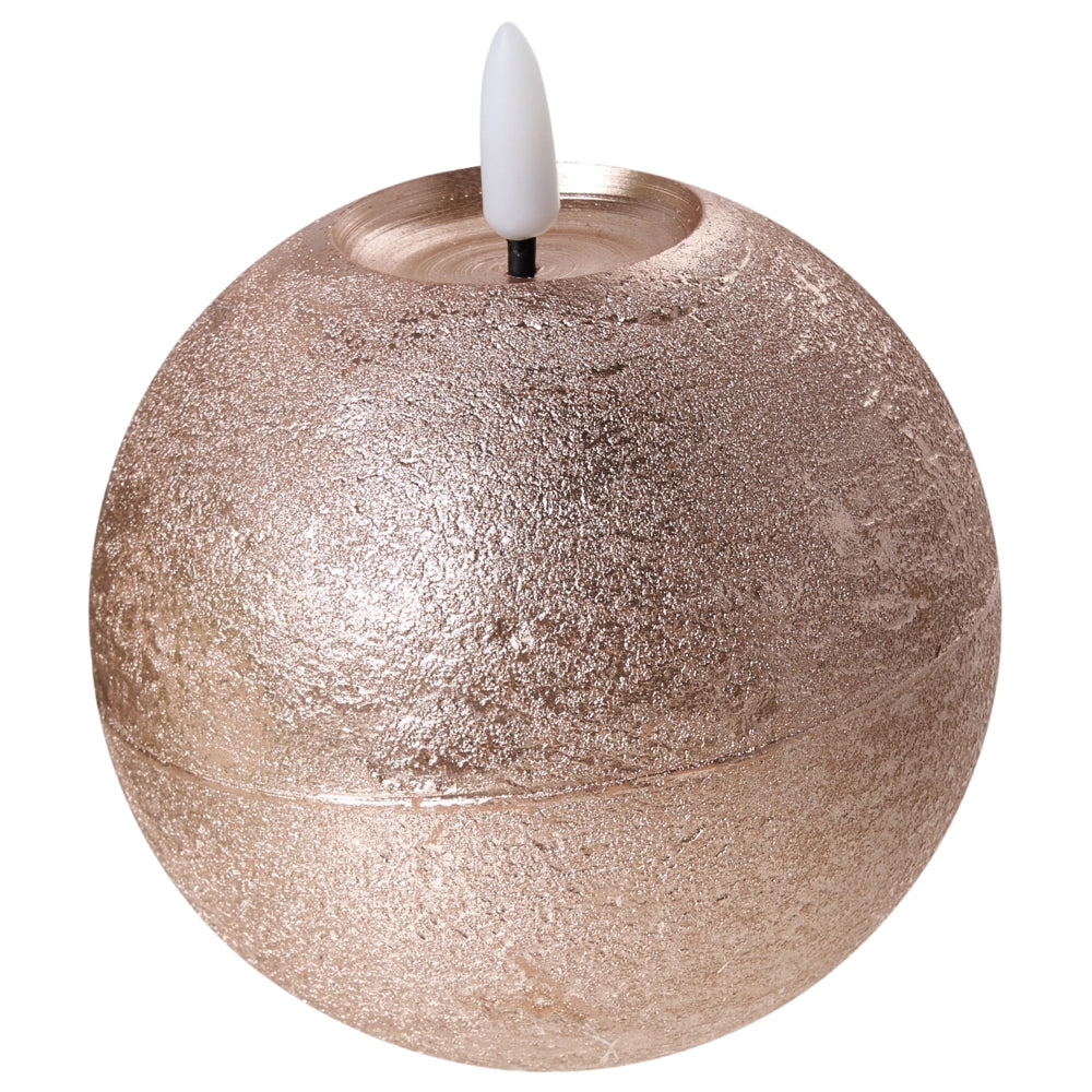 Set di 3 decorazioni natalizie LED per interni Candele decorative in paraffina Oro Decorazione per la casa con luci