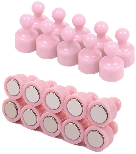 20 magneti per frigorifero, punte magnetiche, piccoli magneti per frigorifero, magneti neodymium forti, lavagna bianca, cartellino, magneti, ideali per casa, cucina, ufficio, scuola, aula, rosa