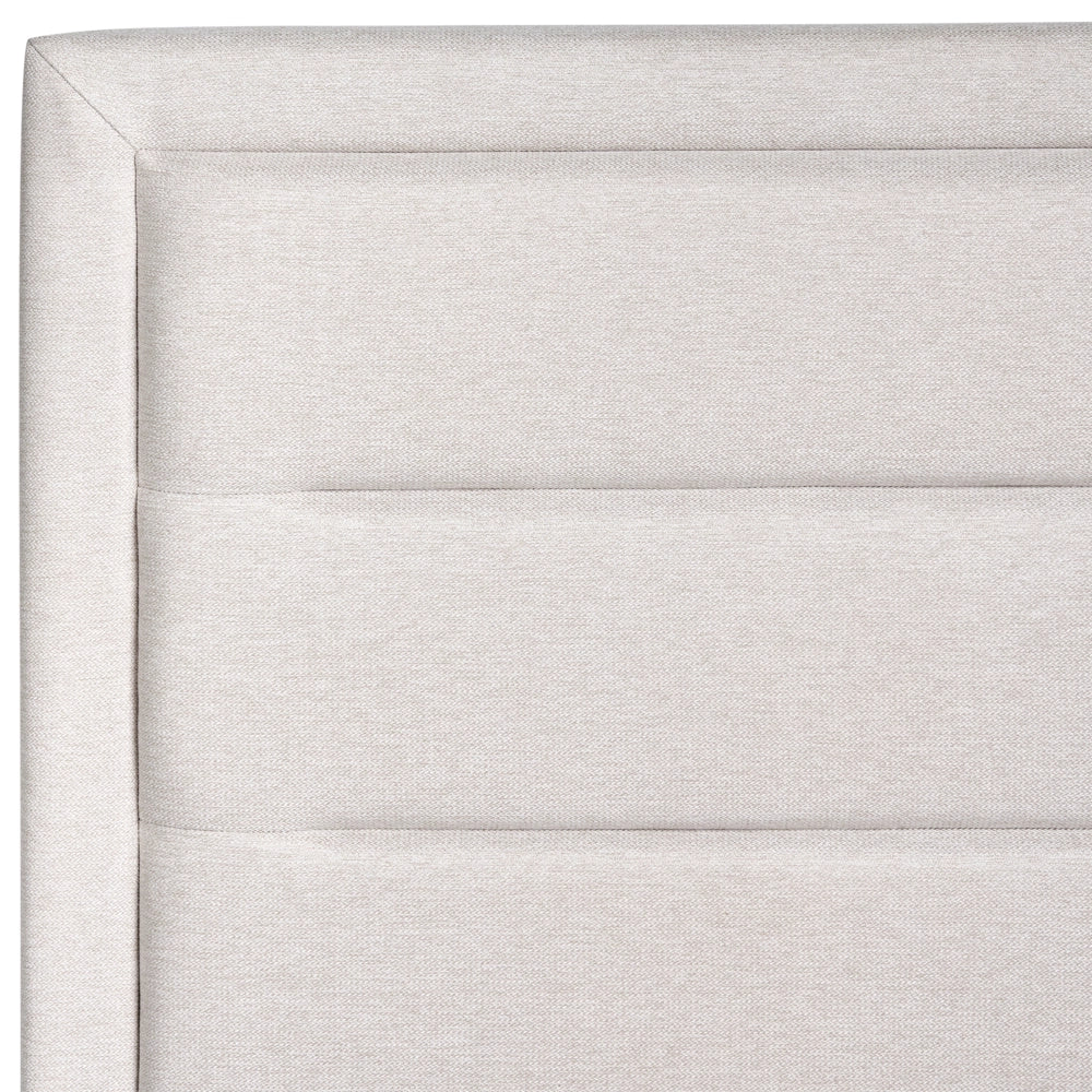 Letto matrimoniale ad acqua in velluto beige chiaro 180 x 200 cm testata imbottita stile moderno