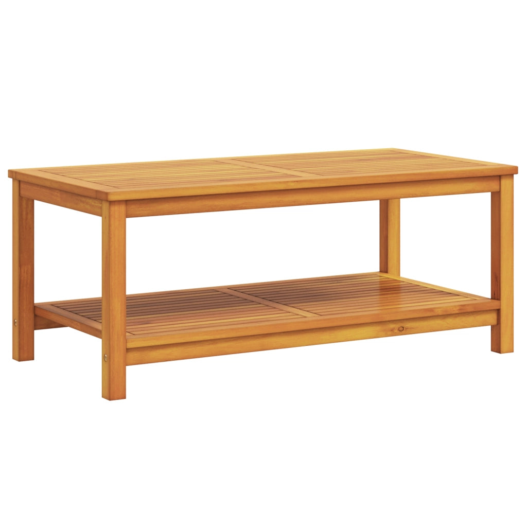 Tavolino da caffÃ¨ 110x55x45 cm in legno massello di acacia