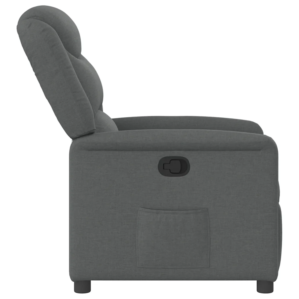 Poltrona Reclinabile in Tessuto Grigio Scuro 4015597