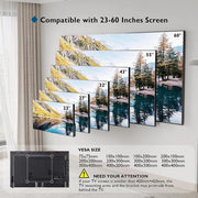 Sostegno per TV da Parete Flessibile Sostegno per TV Ultrasottile Universale per TV da 23 a 60 Pollici LCD/LED/Plasma
