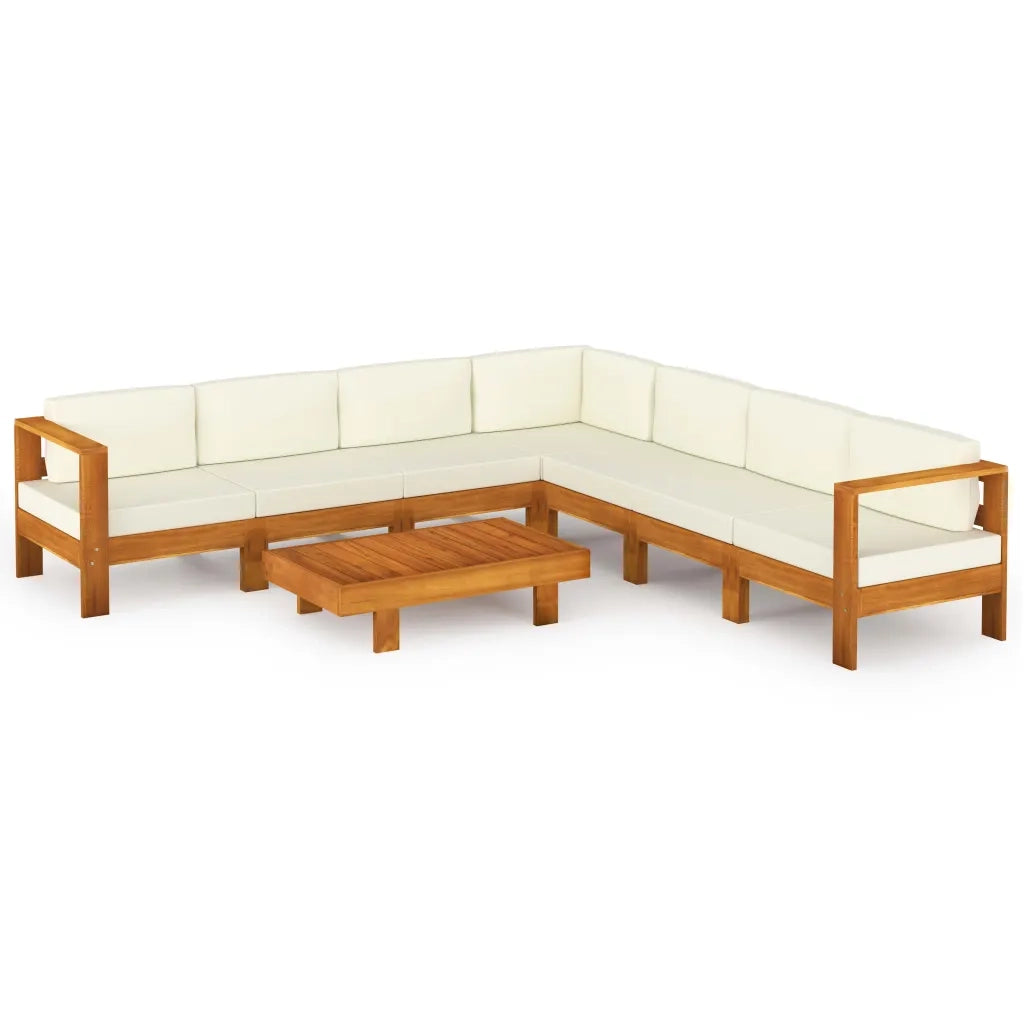 Set da Giardino 8 pz con Cuscini 100x60 cm Legno di Acacia 3057940