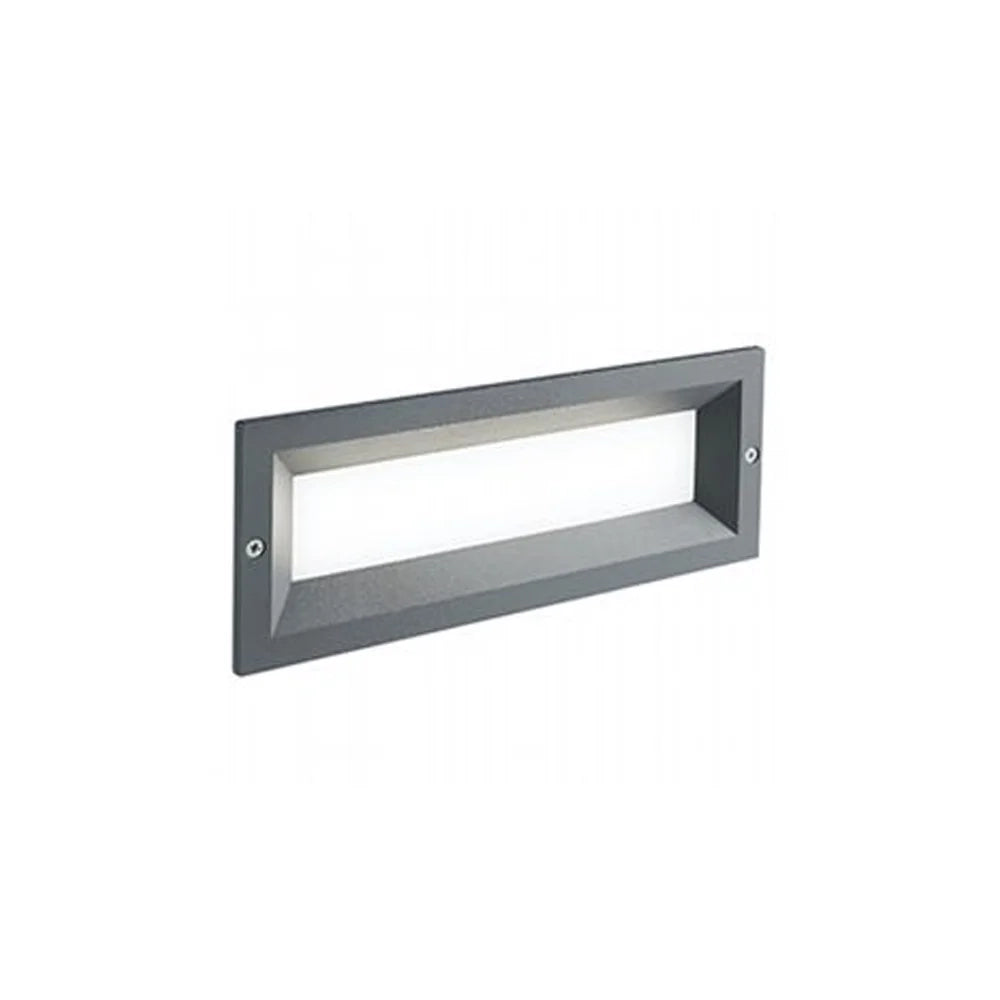 Segnapasso Esterno Moderno Mask Alluminio E Termoplastica Grigio Led 12W 4000K