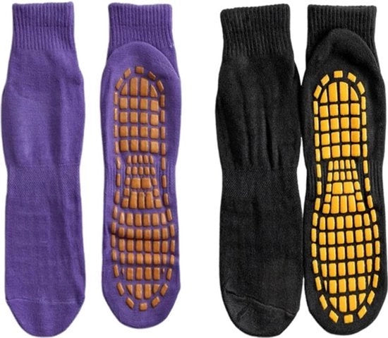 Slip Resistenti per Donna e Uomo - Yoga Pilates Fitness - Nero Dimensione Piccola.