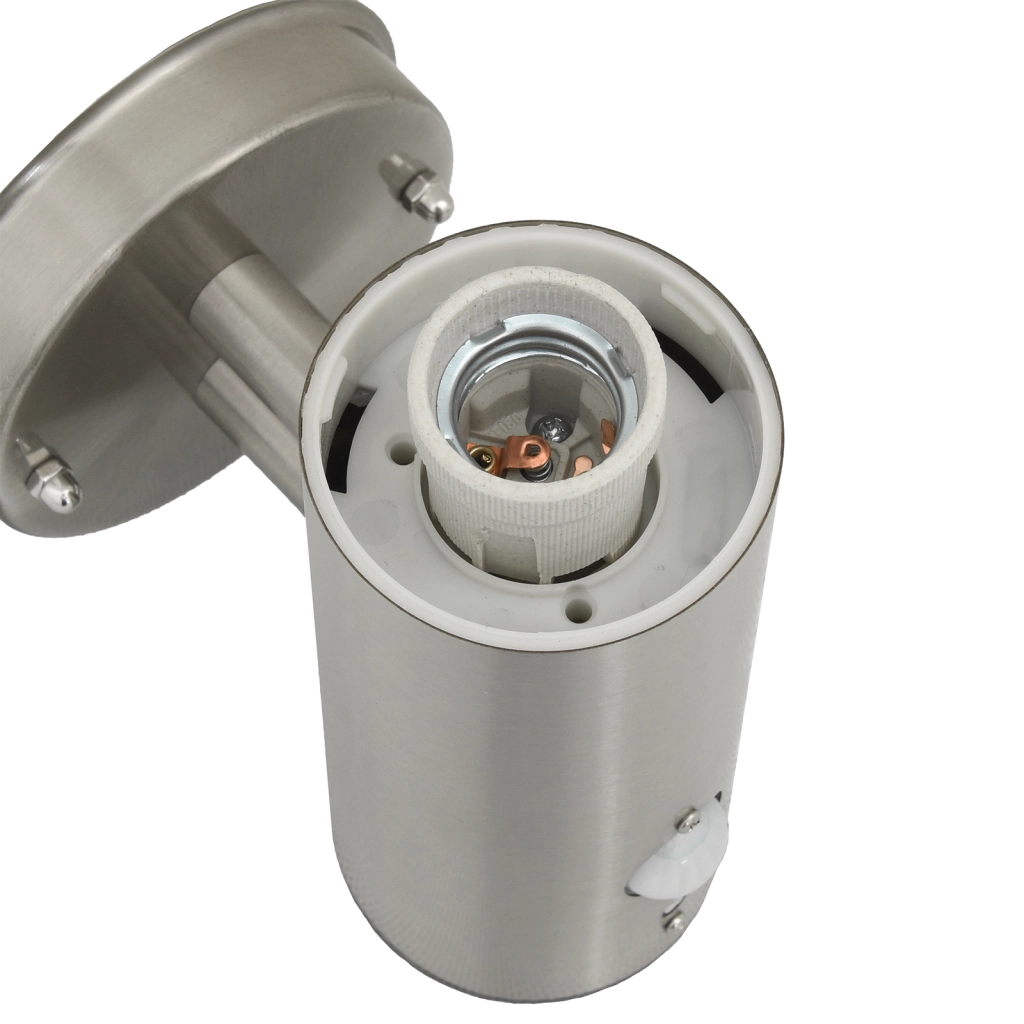 Lampada da Parete da Esterno con Sensore 2 pezzi Argento Acciaio Inossidabile IP44