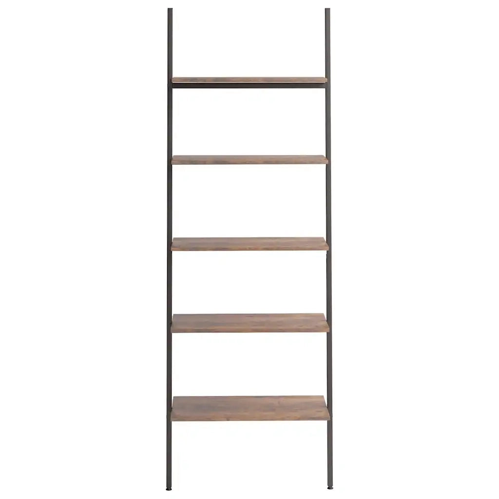 Scaffale Pendente 5 Livelli Marrone Scuro e Nero 64x34x185,5 cm 336377