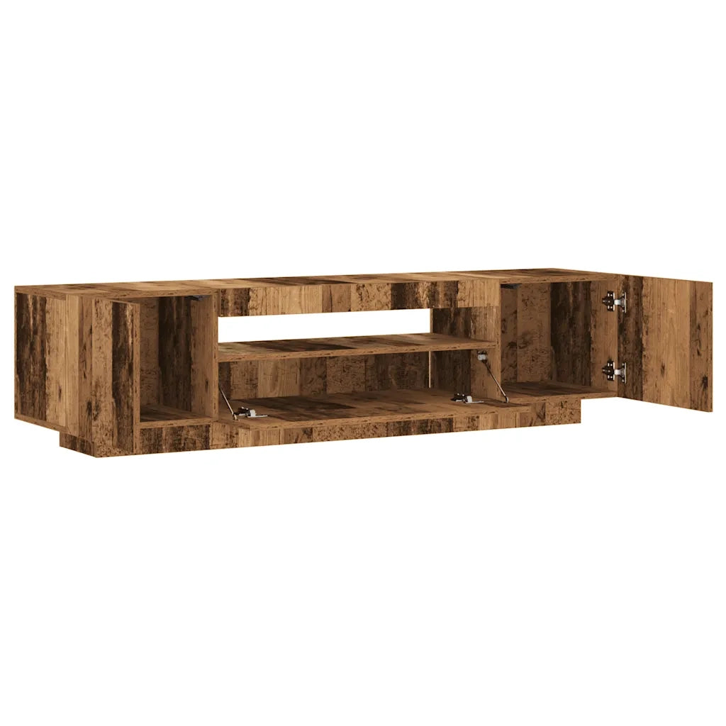 vidaXL Mobile Porta TV con LED Legno Antico 160x35x40 cm Truciolato