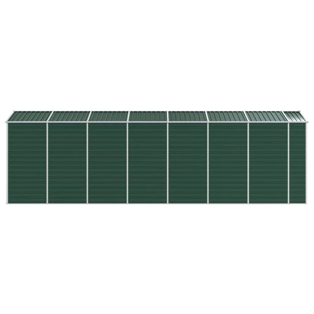 Casetta da giardino cabina ripostiglio casetta da esterno robusta casetta per attrezzi 191 x 640 x 198 cm acciaio zincato verde 02_0022353