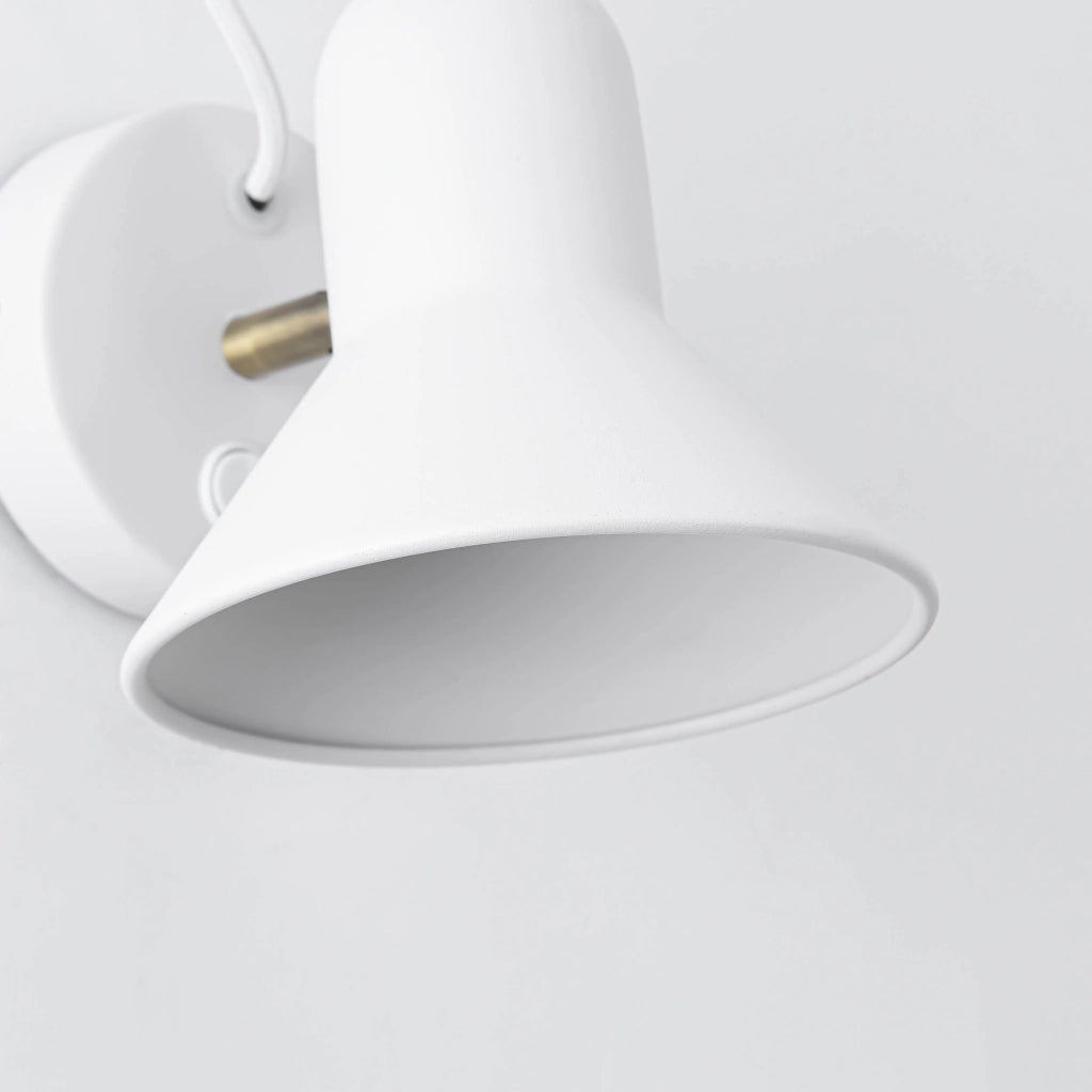 Applique Astama bianca 1xE27 con interruttore Light Prestige