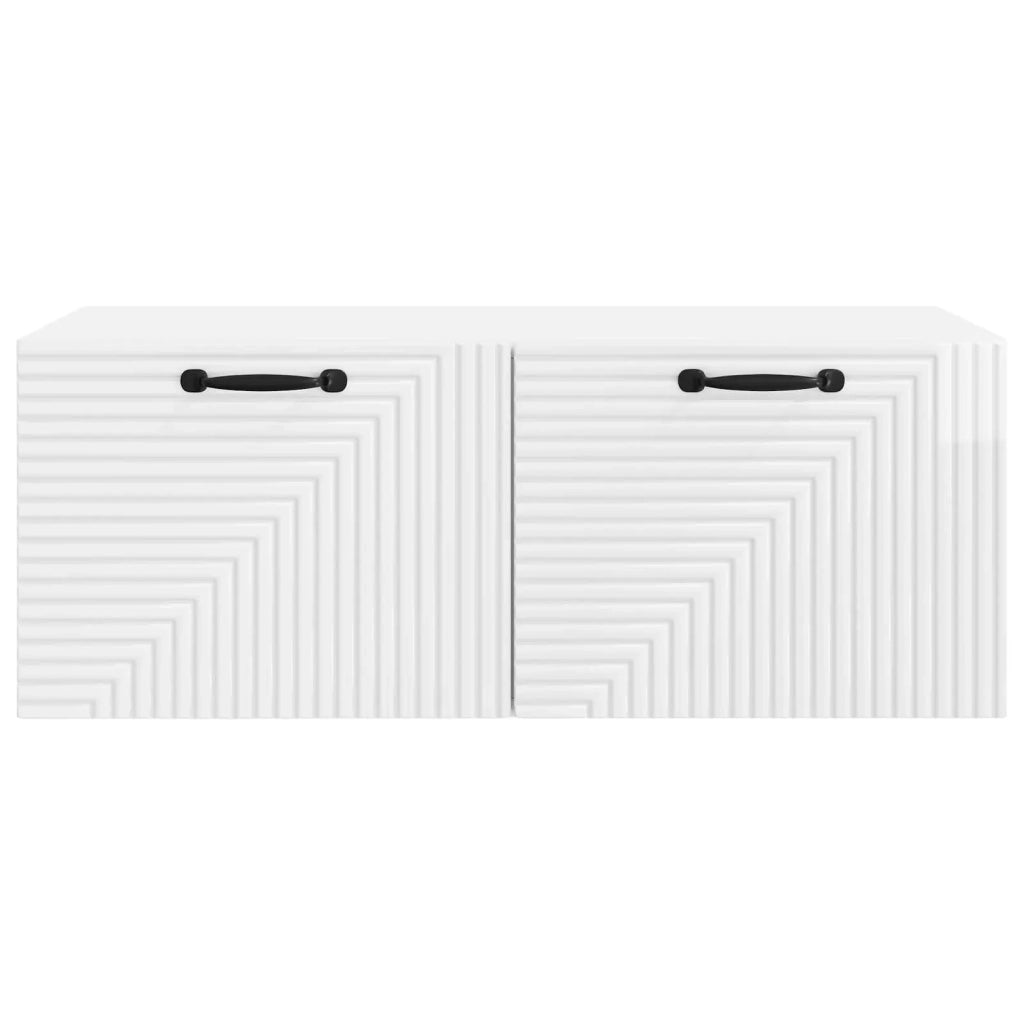 Mobile Porta TV da Muro Bianco Lucido 78,5 x 41 x 30 cm