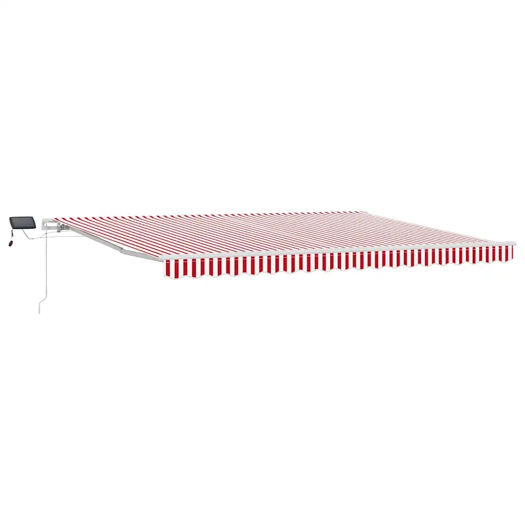 Tenda Retrattile Rosso e Bianco 450 × 350 cm Tessuto e acciaio 3331098