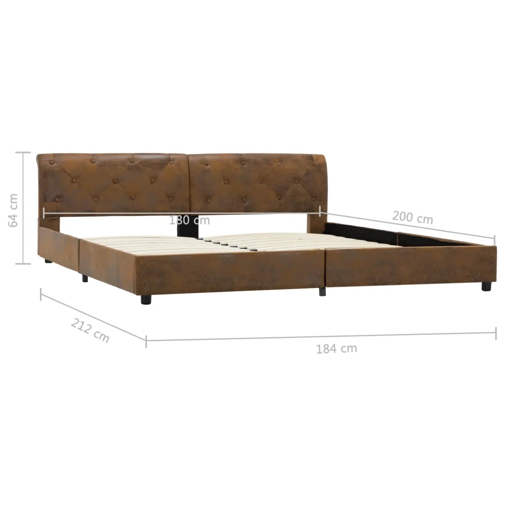 Giroletto Marrone in Similpelle Scamosciata 180x200 cm cod mxl 64440