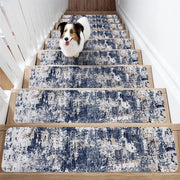 26x80CM Tappeto Trappatoio - 15 Pacchi - Trappatoio Antiscivolo - Tappeto Trappatoio Rimovibile - Tappeto Bagnato Resistente - Tappeto di Soffitto Rapido asciugante - Sicuro per Bambini, Anziani e Animali domestici - blu Tie-dye
