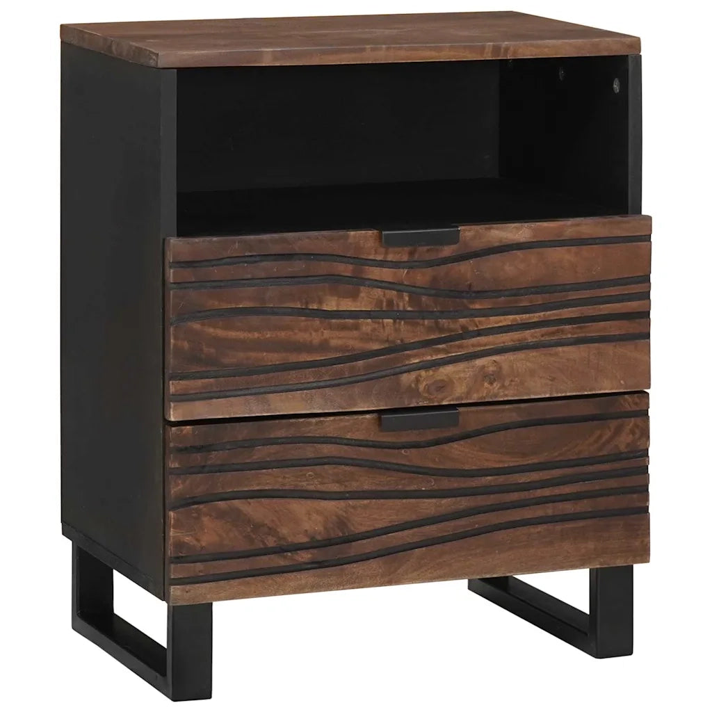 Armadio da Notte Noce 50 x 33 x 62 cm Legno massello di acacia 4018018