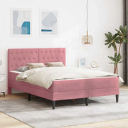 Struttura letto con materasso  Rosa 120 x 190 cm Velluto 3415039