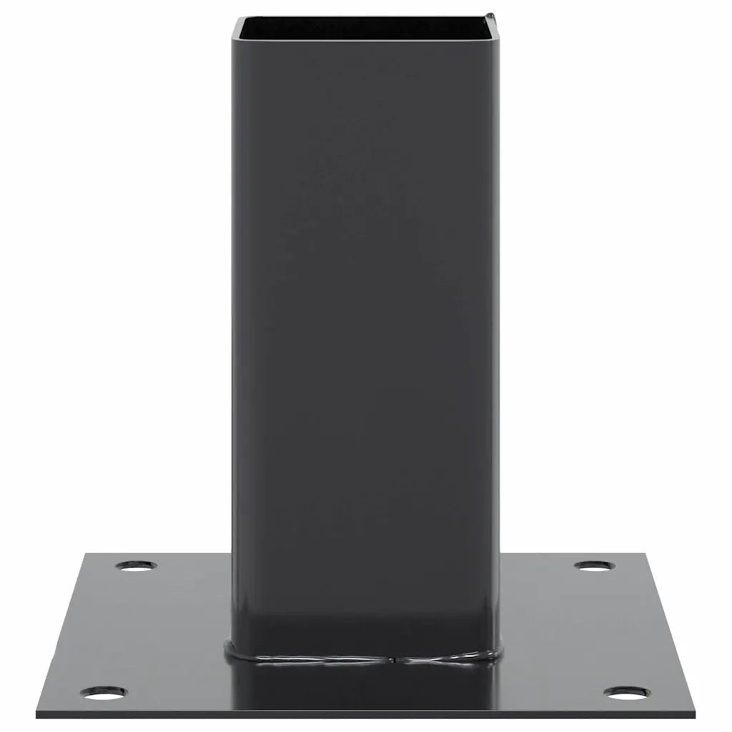 vidaXL Basi per Pali Quadrati 4 pz 71x71 mm Acciaio Verniciato Polvere