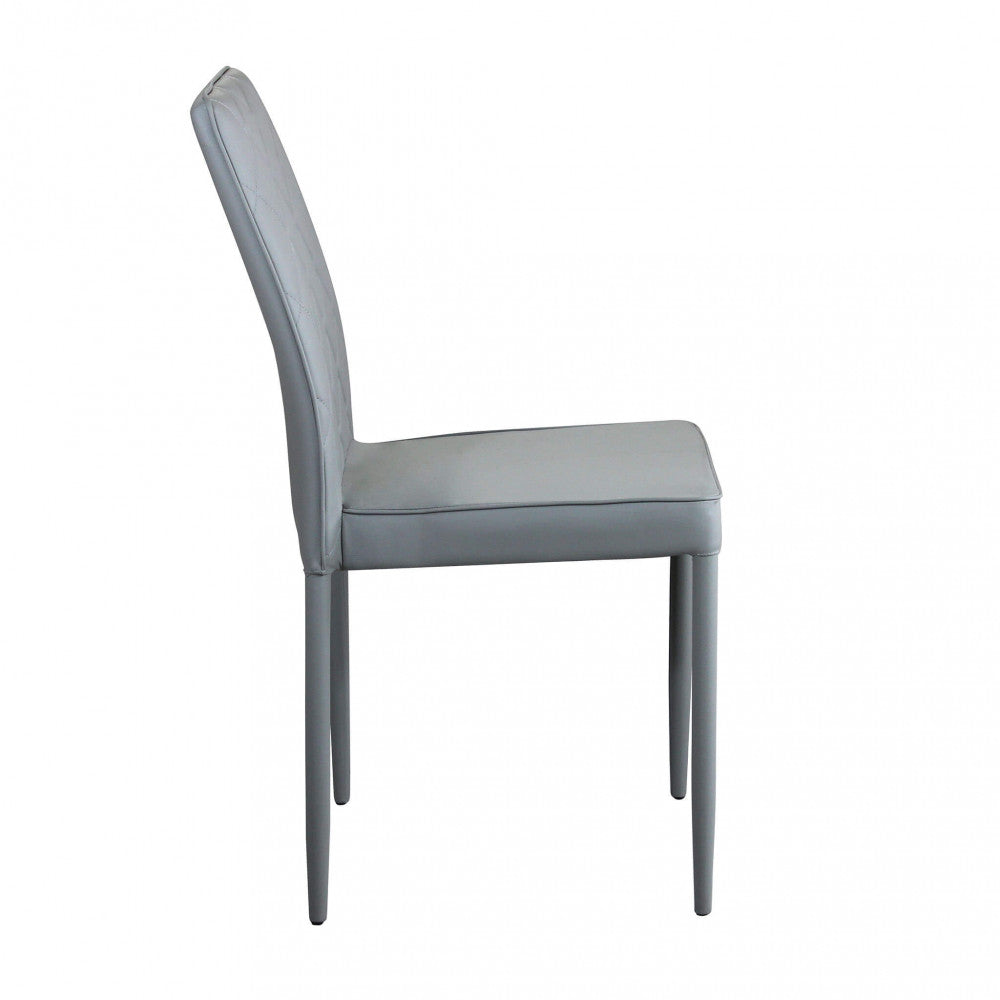 Sedia Blossom 41x50x91 h cm in Similpelle Grigio chiaro