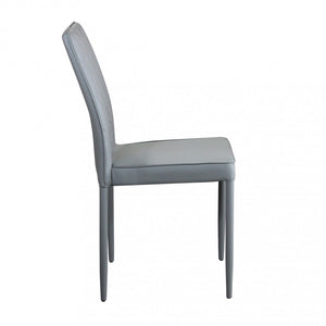 Sedia Blossom 41x50x91 h cm in Similpelle Grigio chiaro