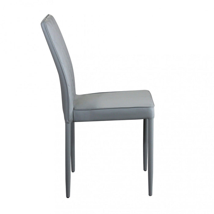 Sedia Blossom 41x50x91 h cm in Similpelle Grigio chiaro