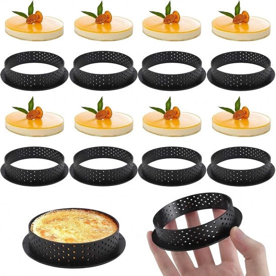 Set di stampi per tartellette da 8 pezzi, 8 cm, con rivestimento antiaderente.