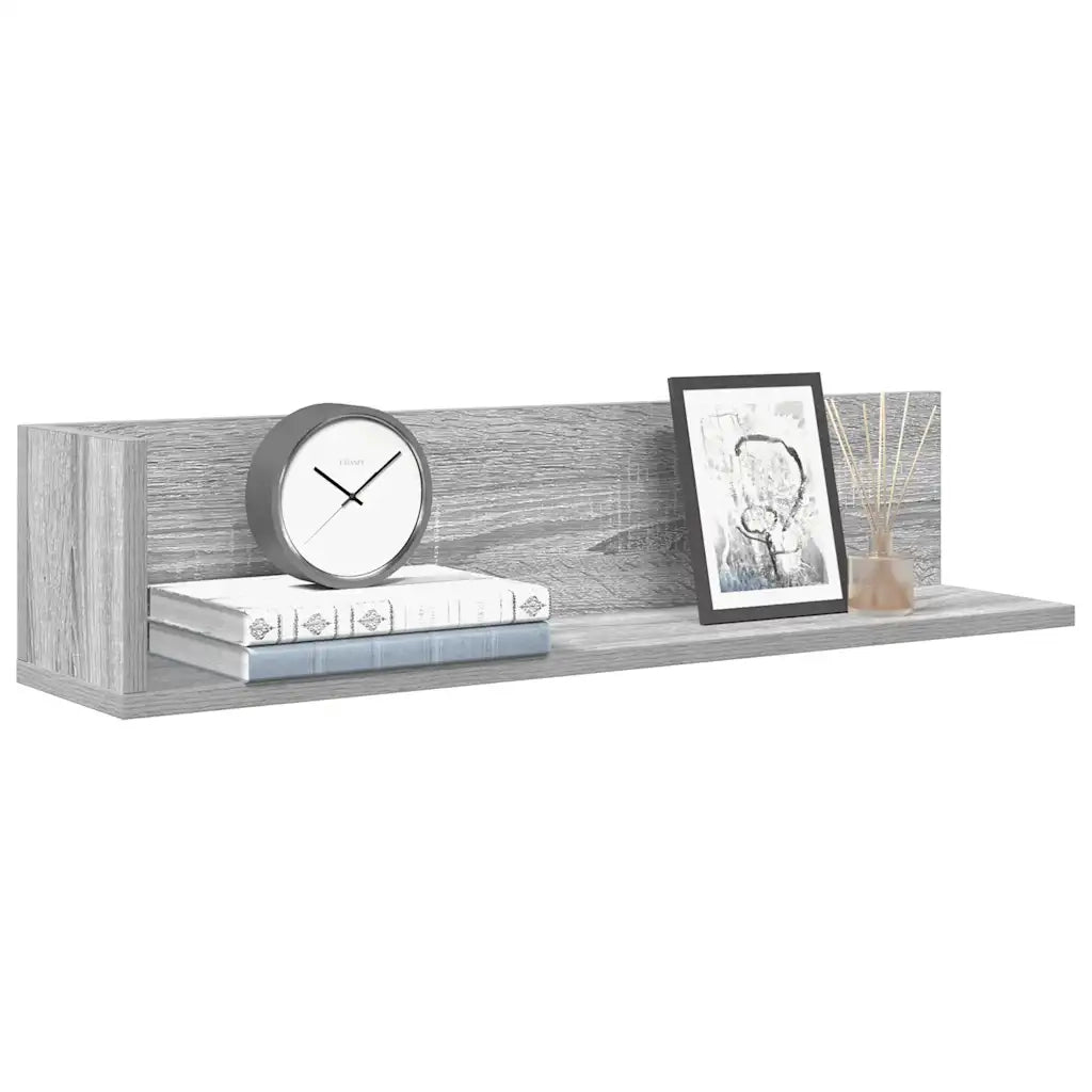 vidaXL Mensole a Parete 2pz Grigio Sonoma 75x16,5x16,5cm in Truciolato