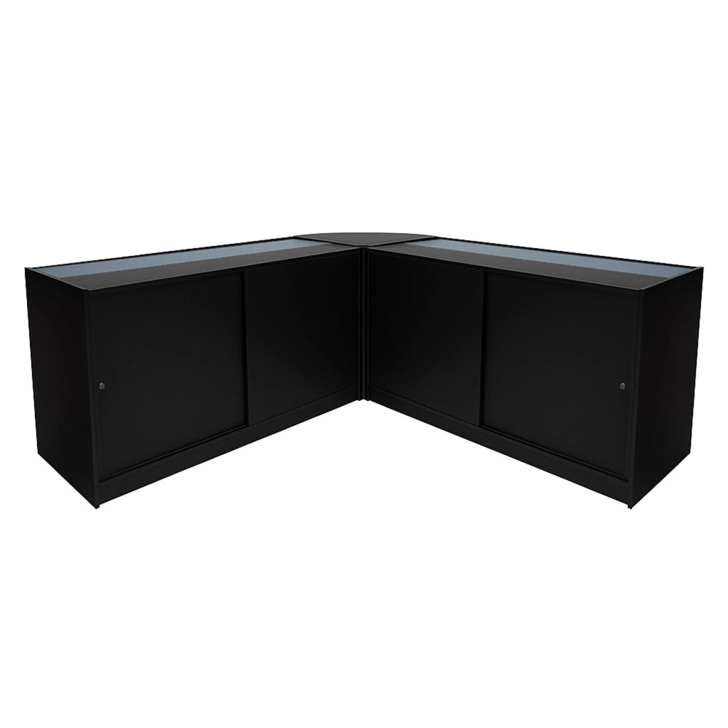 Set Banconi Adonis LED B1500 C1500 CM60 Nero – Vetro, Chiavi e Ante