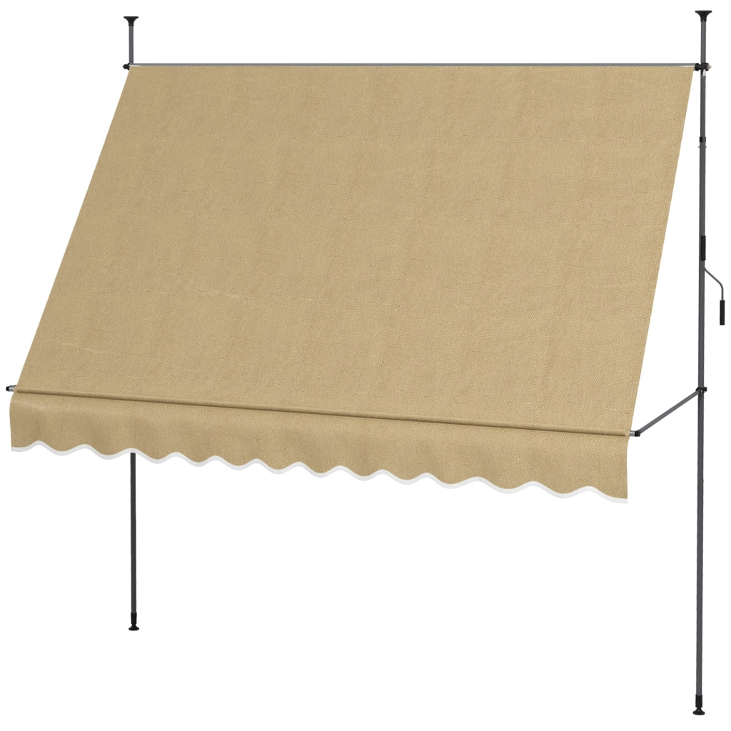 Tenda da Sole Retrattile Manuale con Manovella ¨C Xylo ¨C Beige 300x120x210-300 cm Impermeabile Anti-UV