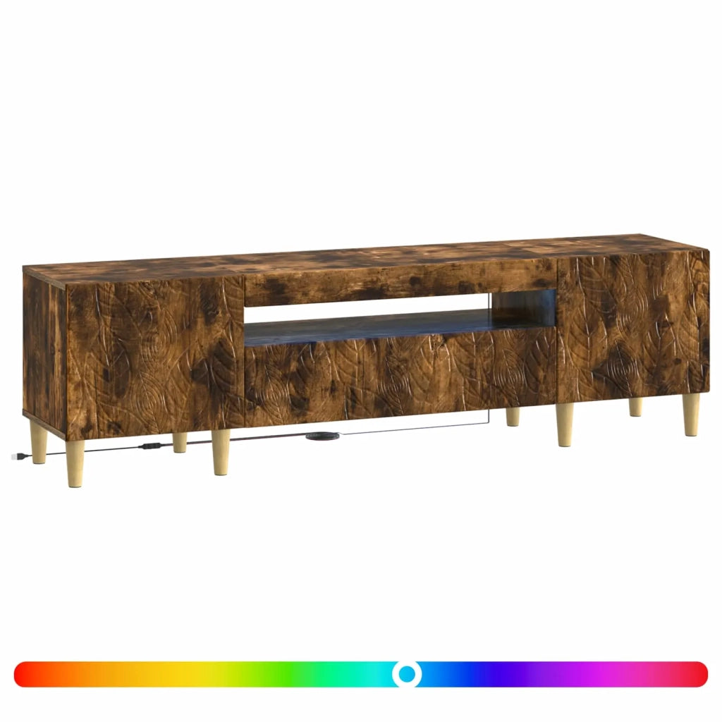 Mobile TV LED Rovere Fumo Legno ingegnerizzato 897130