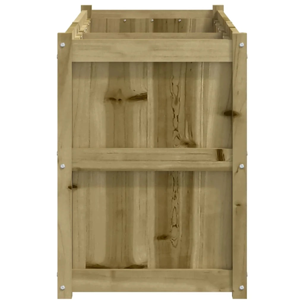 Fioriera rialzata per piante fiori terrazza giardino 150 x 50 x 70 cm legno di pino impregnato marrone 02_0037446
