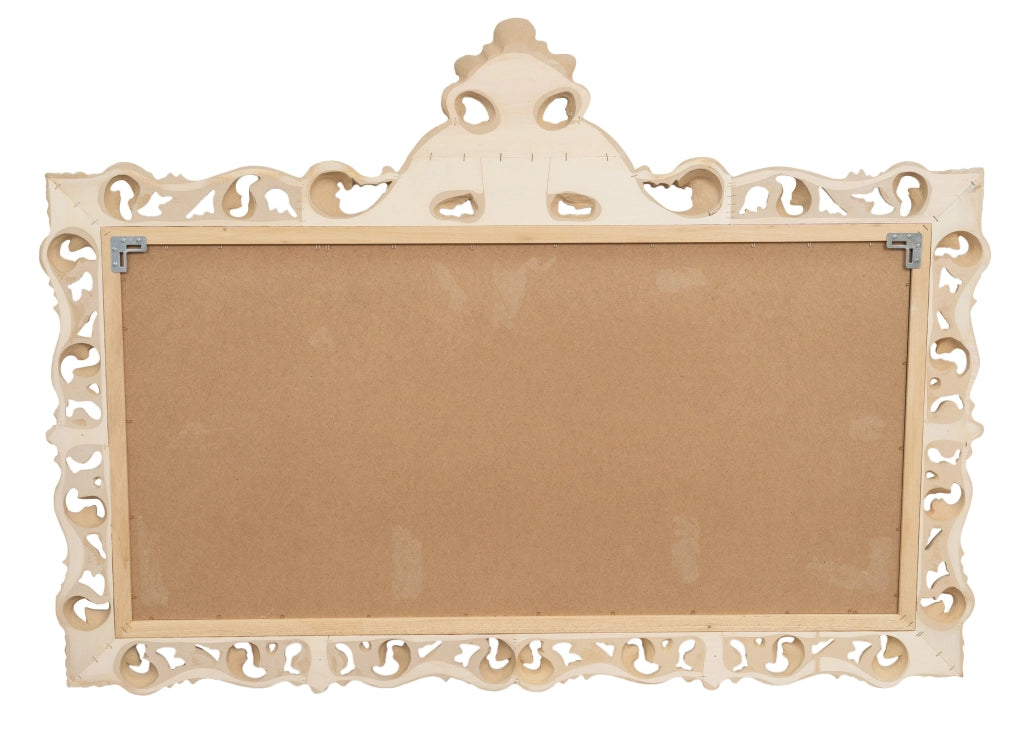 Biscottini SPECCHIERA DA PARETE IN LEGNO FINITURA GREZZA MADE IN ITALY realizzata Offerta