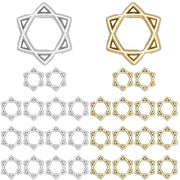 Hanger a Stella a 30 pezzi - Hanger a Sei Venti - Hanger a Sei Venti in Oro/Argento - 11 mm di Larghezza