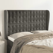 Testiera ad Orecchio-Testata con Orecchie GrigioScuro 147x23x118/128cm in Velluto 868230