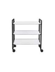Carrello da cucina pieghevole nero con ruote BAUHAUS 3 ripiani