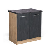 Vicco Mobile lavello cucina Calcestruzzo nero 80 cm PL Antracite
