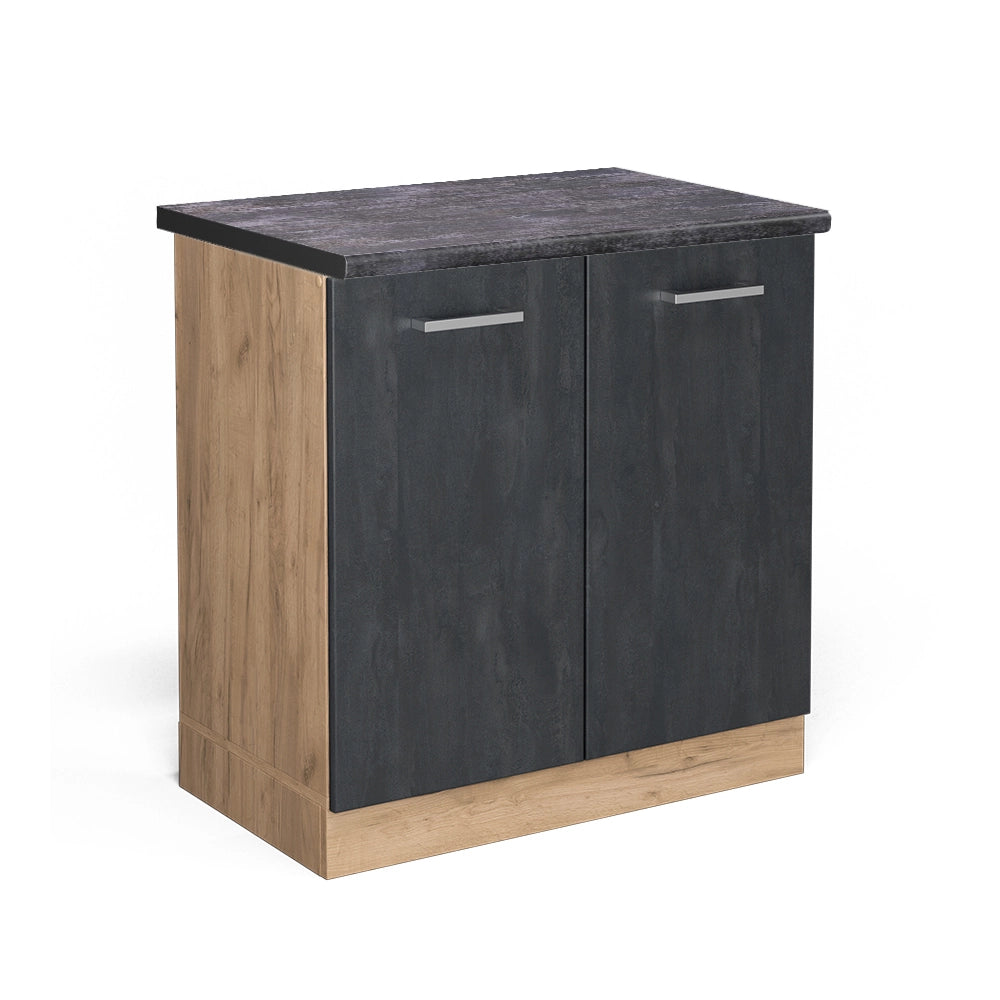 Vicco Mobile lavello cucina Calcestruzzo nero 80 cm PL Antracite