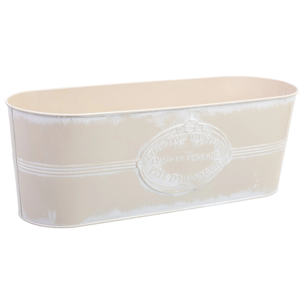 Lavandino in metallo bianco 41x14,5x14,2h cm B37,5x10,5