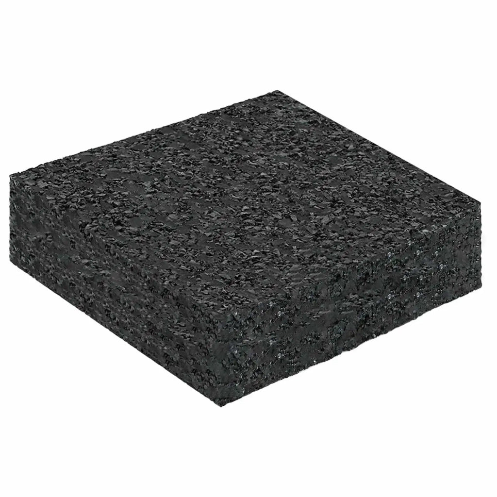 Pad per patio in granuli di gomma Nero 9 x 9 x 2 cm Gomma CFW9712233
