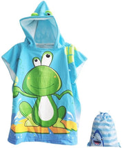 Poncho a Manica con Cappuccio - Asciugamano per la Pelle - Tessuto in Microfibra - Secca velocemente - Adatto per Casa/Bagno - Spiaggia/Piscina - Capo da Bagno