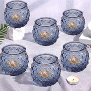 Luminari da tavolo a candelabro 12 pezzi blu - Candelabri per centro tavolo - Decorazione da soggiorno per matrimoni.