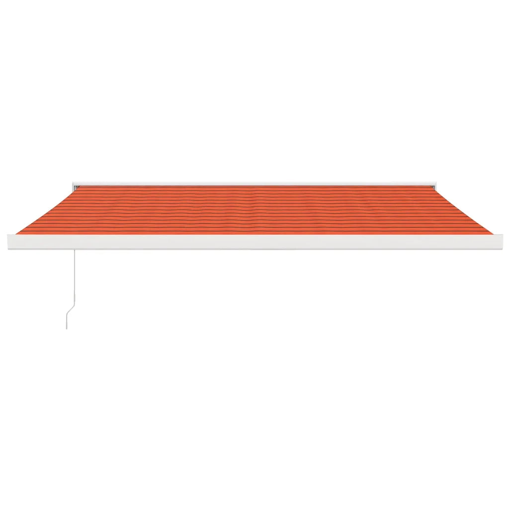 Tenda Sole Retrattile Arancione Marrone 4x3m Tessuto Alluminio