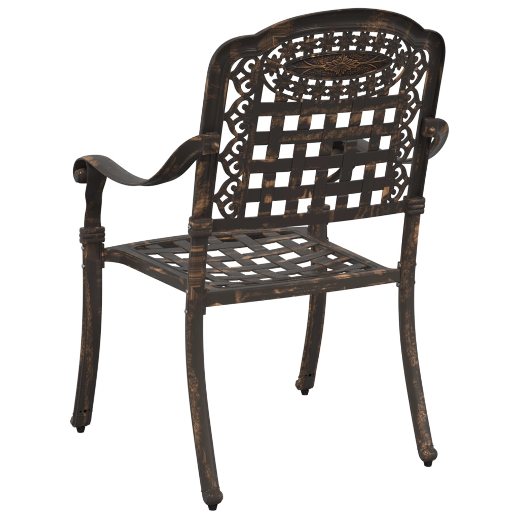 Sdraio da giardino  2 pz in alluminio di bronzo