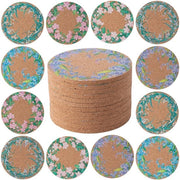 12 pacchi di sottopiani in gomma per bicchieri, sottopiani in gomma per salotti, sottopiani per tavoli da salotto, sottopiani assorbenti per decorazione di cucina e sala da pranzo, fiore di gomma a forma di corona con diametro 10 cm
