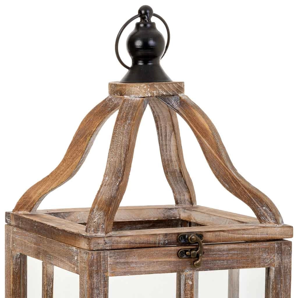Lanterna in legno 21x21x60h cm