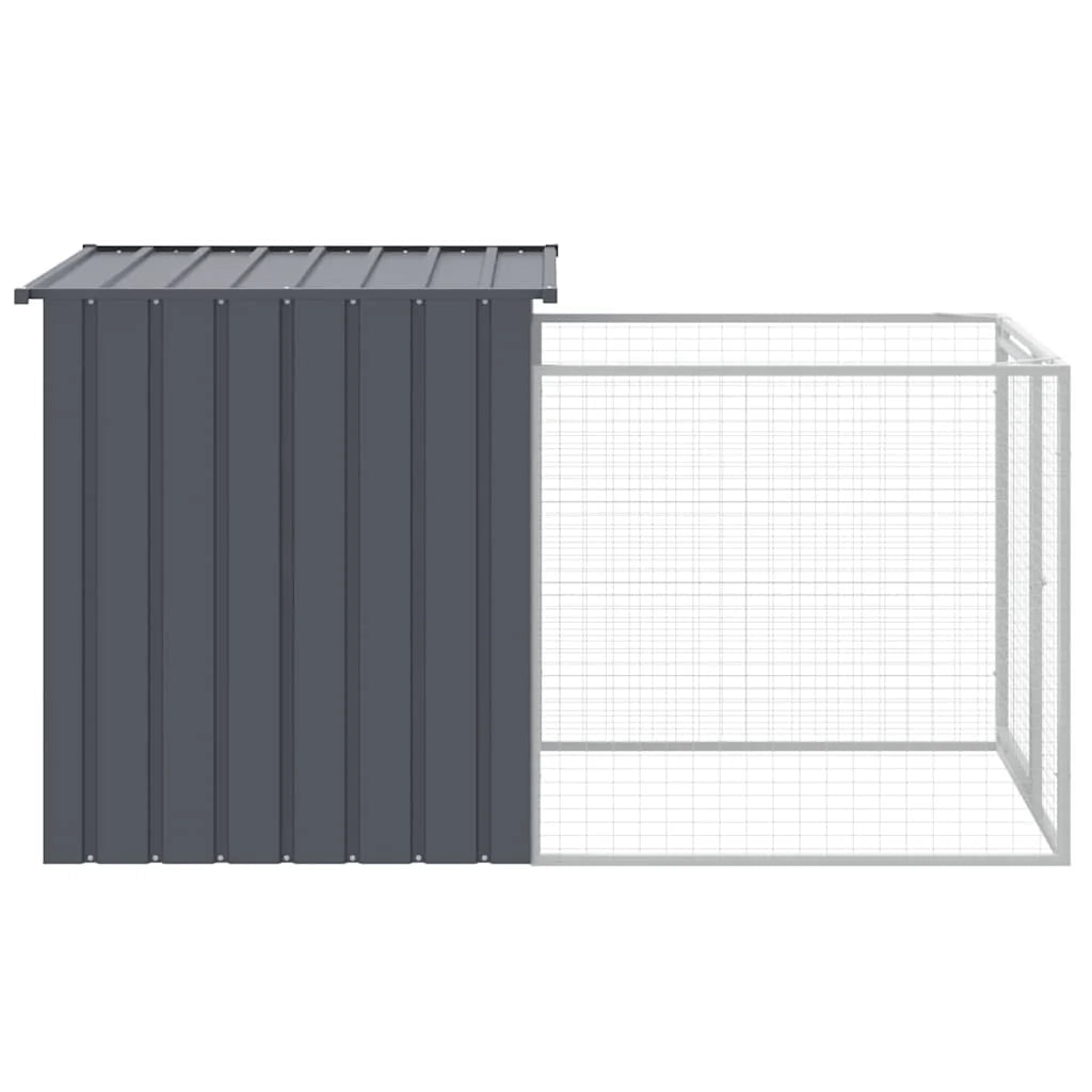 Cuccia per cani con recinto 110 x 201 x 110 cm antracite 02_0043464
