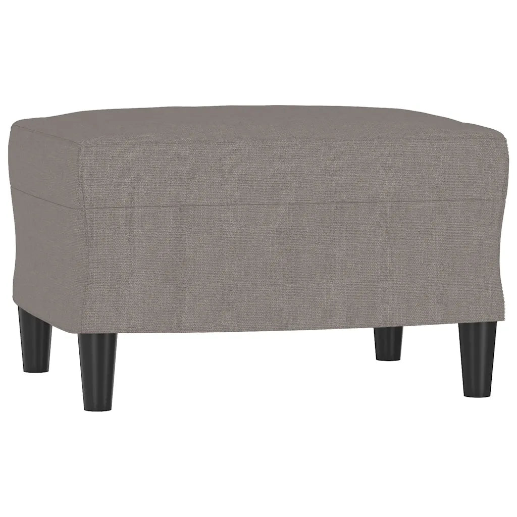 Poltrona con Poggiapiedi Tortora 60 cm in Tessuto