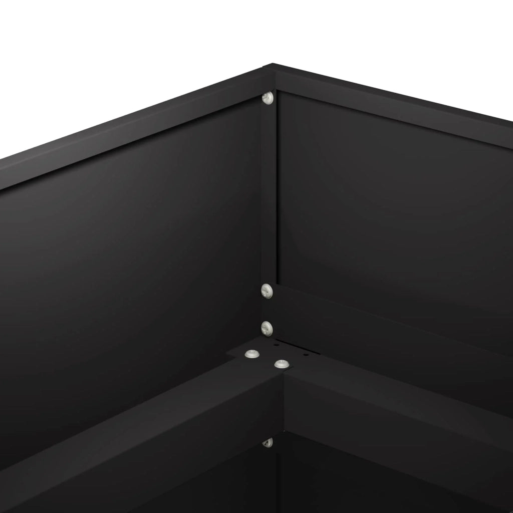 Vaso da giardino Nero 200 x 80 x 60 cm 8005932