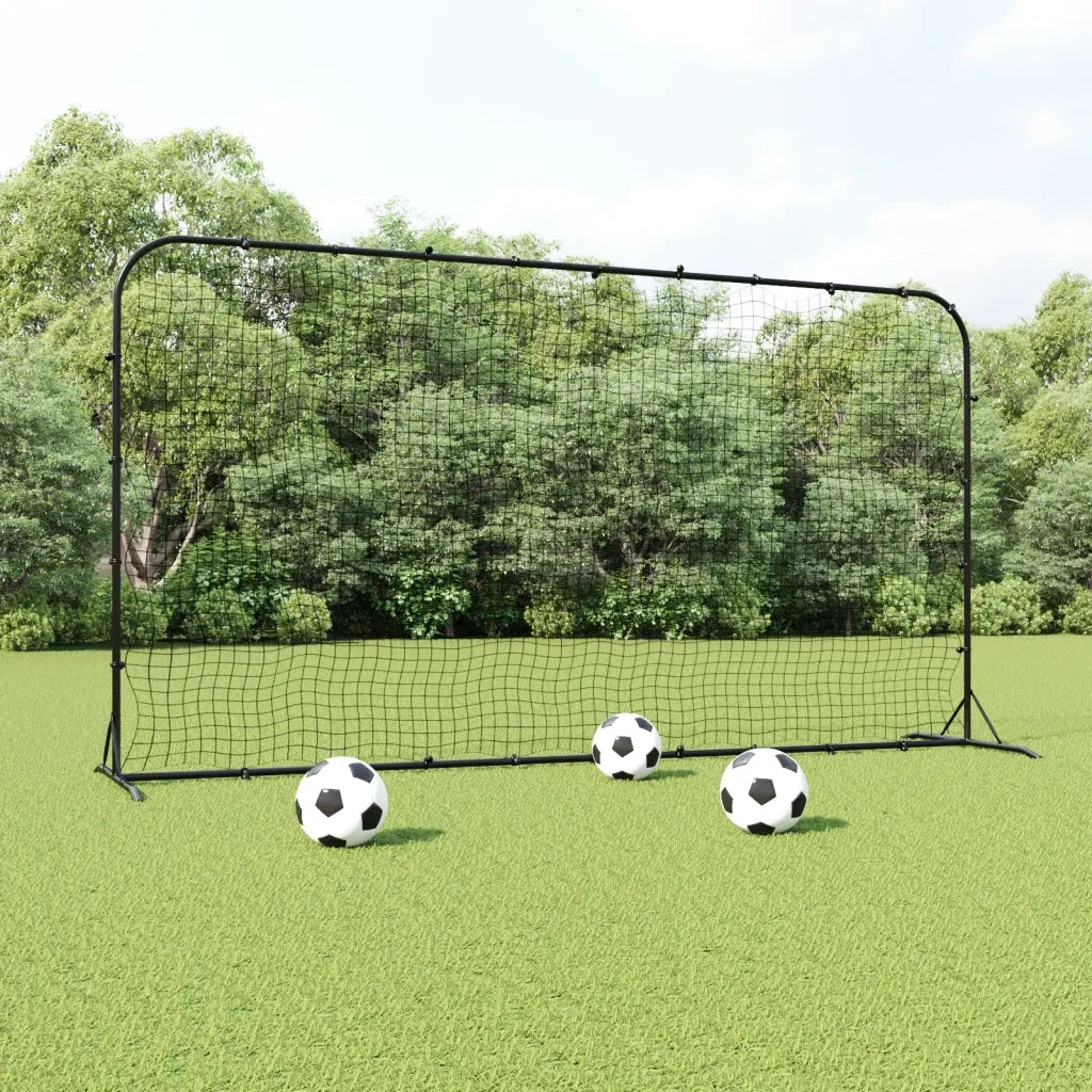 Rete Rimbalzante da Calcio Nera 366x90x183 cm HDPE CFW6315930