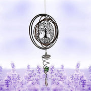 Campana da vento - attacco per campana da vento - decorazione per giardino - campana da vento pieghevole tridimensionale rotante - albero della vita - decorazione per giardino - Materiale metallico - 50cm*14.5cm - decorazione per terrazza