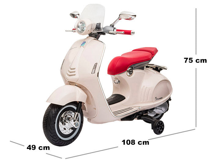 Piaggio Vespa 946 Elettrica 12V per Bambini Bianca